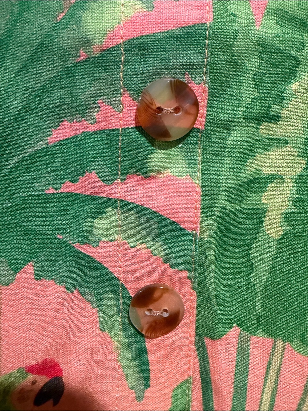 FARM Rio Peach and Green Tropical Print Dress - Picture 3 of 7